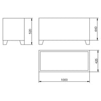 Puķu pods Rectangular